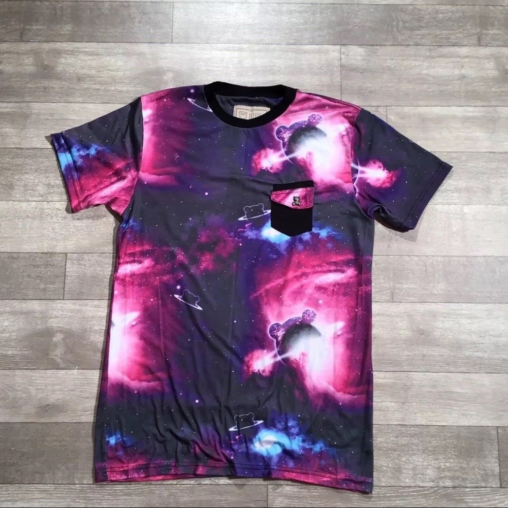 Entree LS Astro Teddy Bear Purple Mens XL Shirt